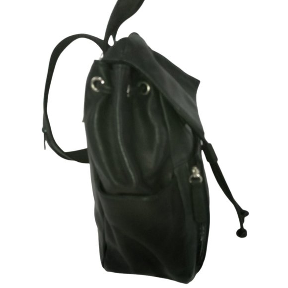 Y2K St Johns Bay Mini Backpack Black Leather Purse Shoulder Bag - Picture 7 of 14